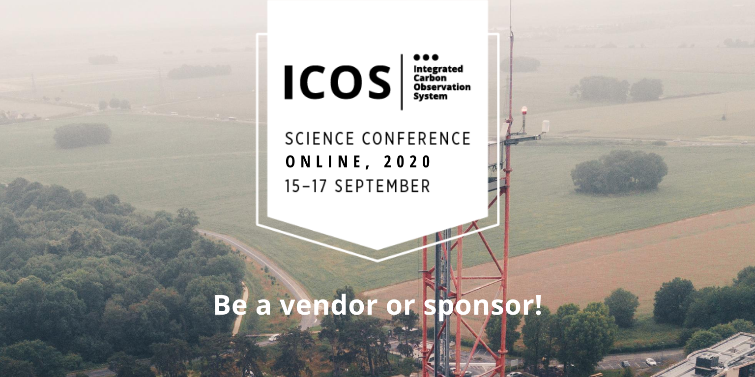 Banner with the science conference logo and the text "Be a sponsor or vendor!"