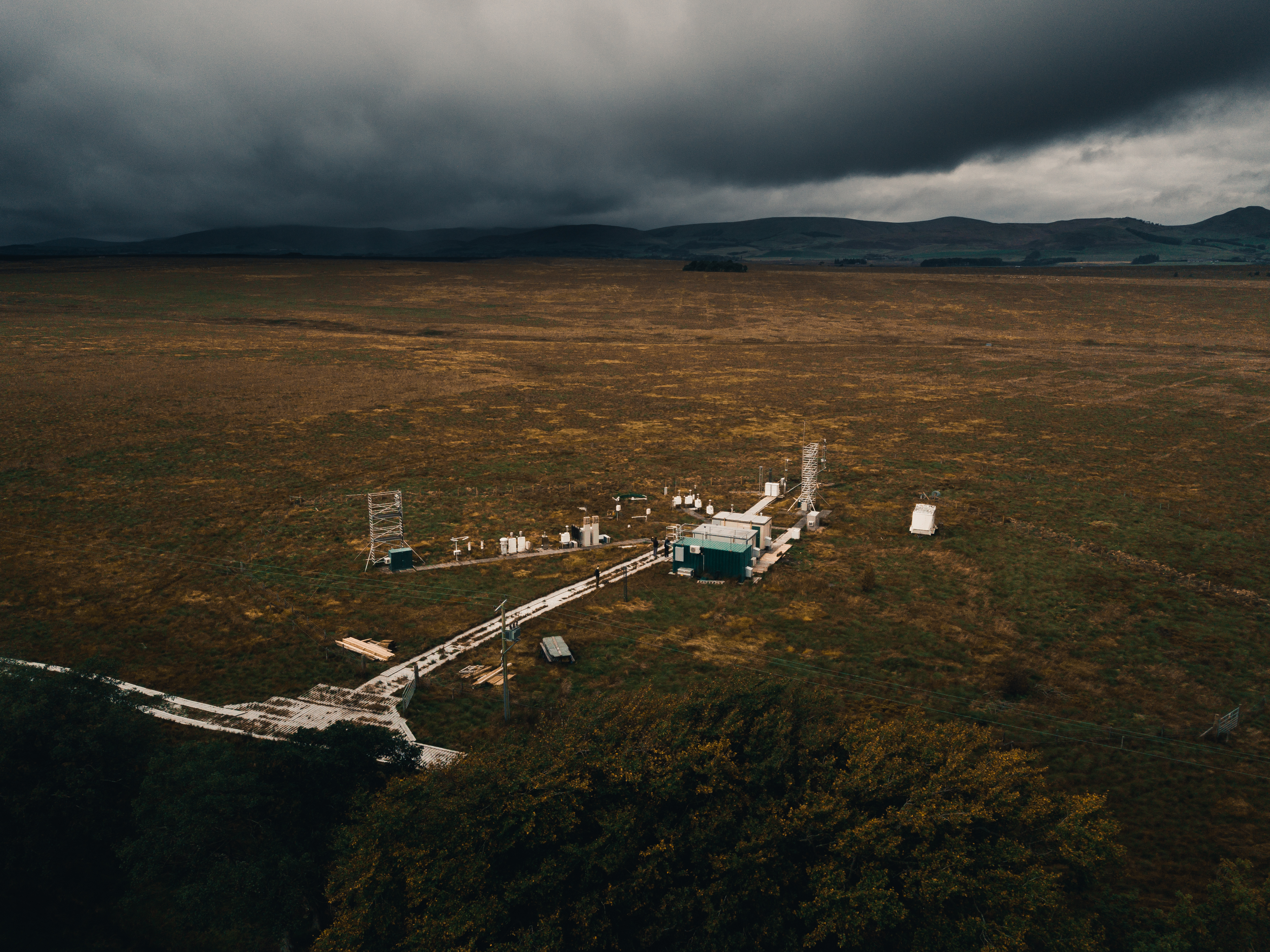 Aerial photograph of the Auchencorth Moss site, UK.