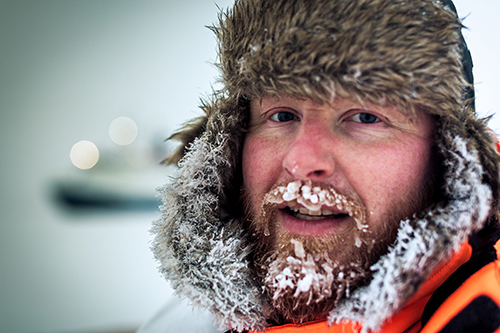Janne-Markus Rintala at the Antarctic expedition
