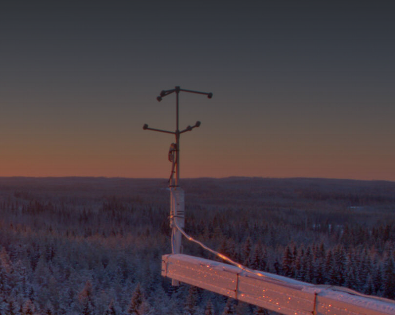 Atmosphere measurement equipment in winter