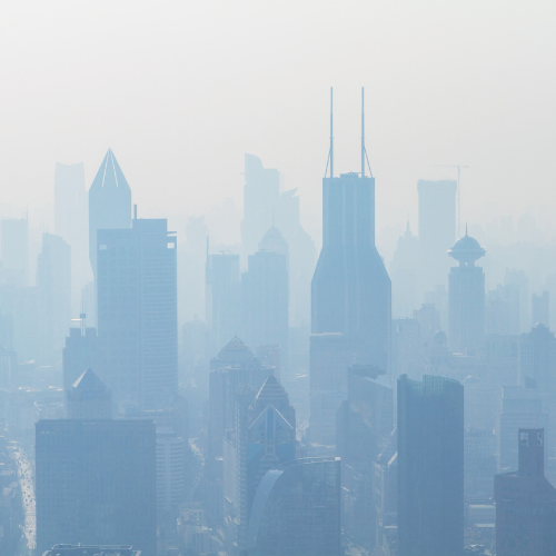 Picture of a megacity fovered in fog