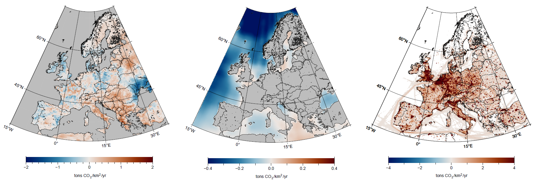 Average high res fluxes for NEE, ocean and fossil fuel fluxes in 2021 based on this data product