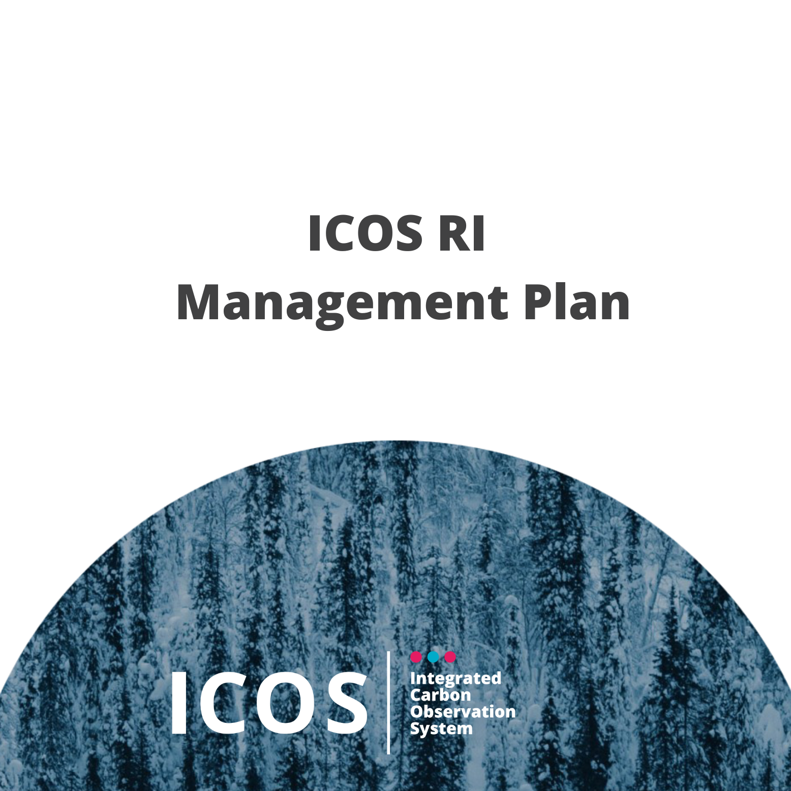 ICOS RI Management Plan cover page