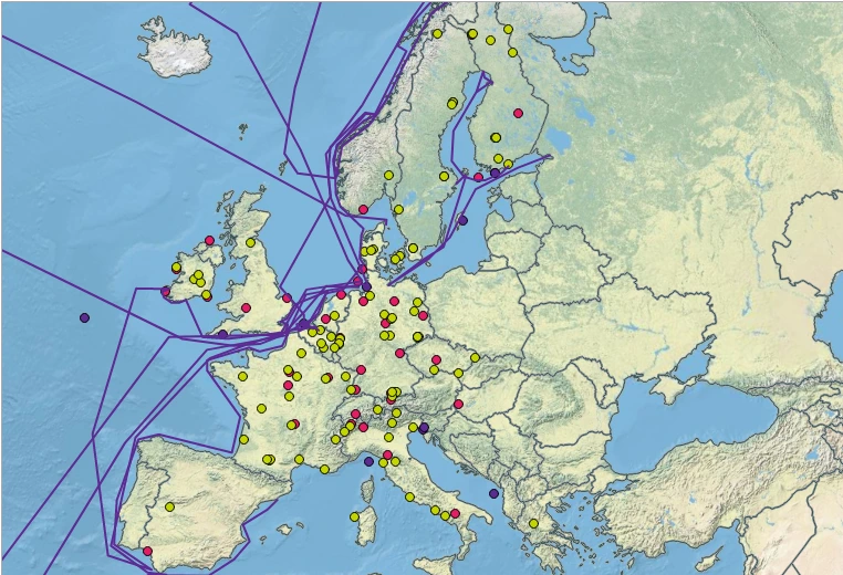 ICOS Station map