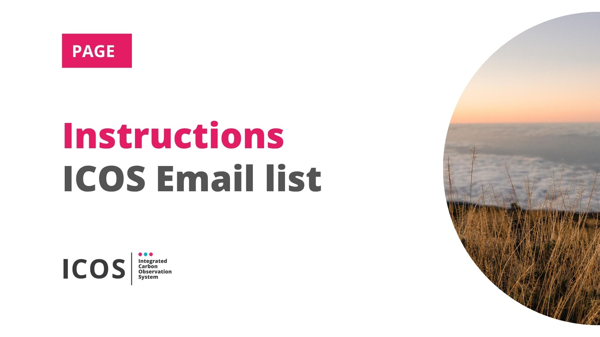 ICOS Email list instructions