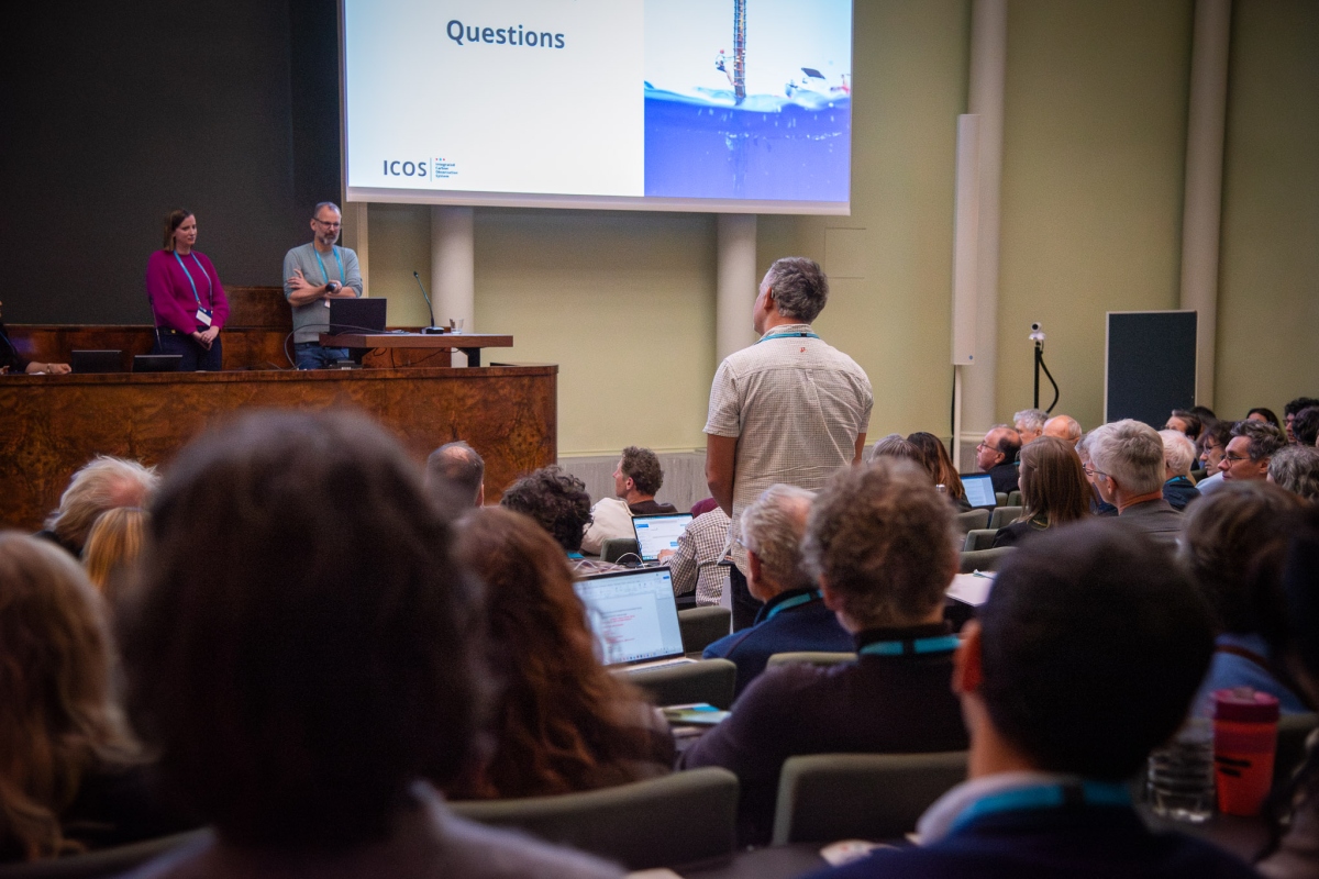 Audience listening to a presentation