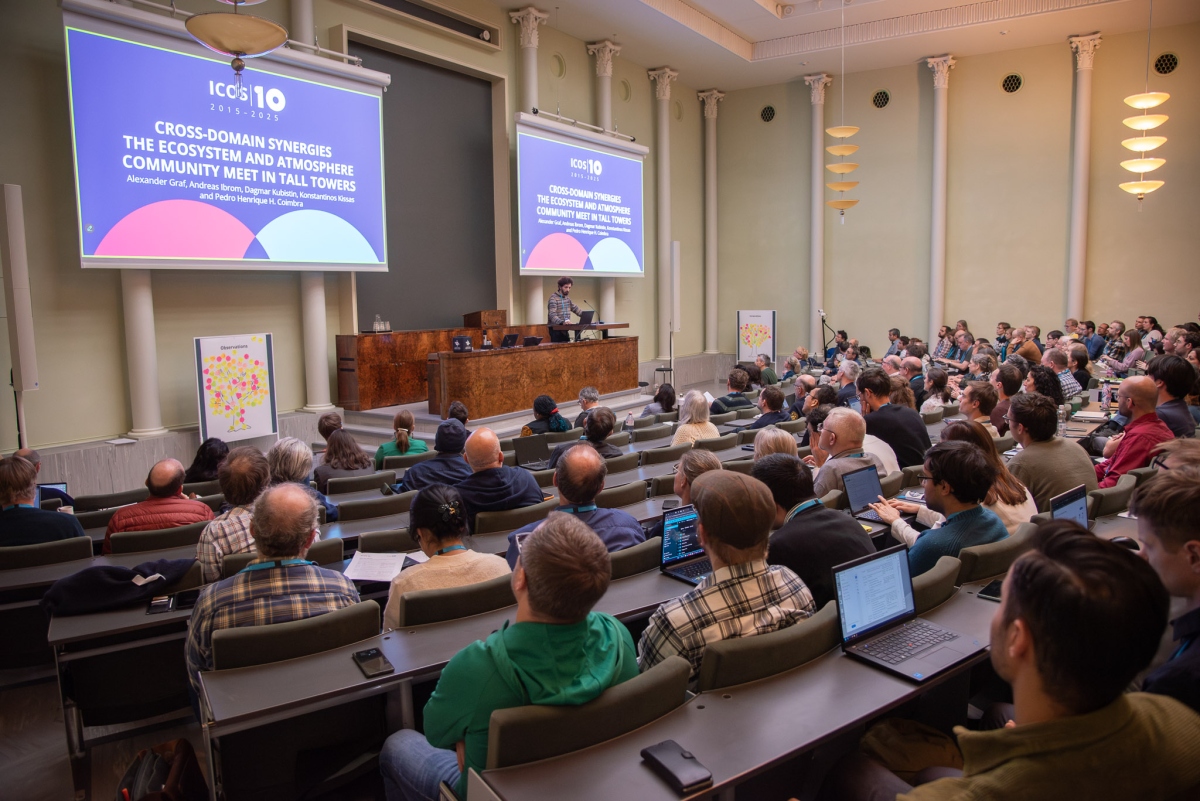 People listening to a presentation