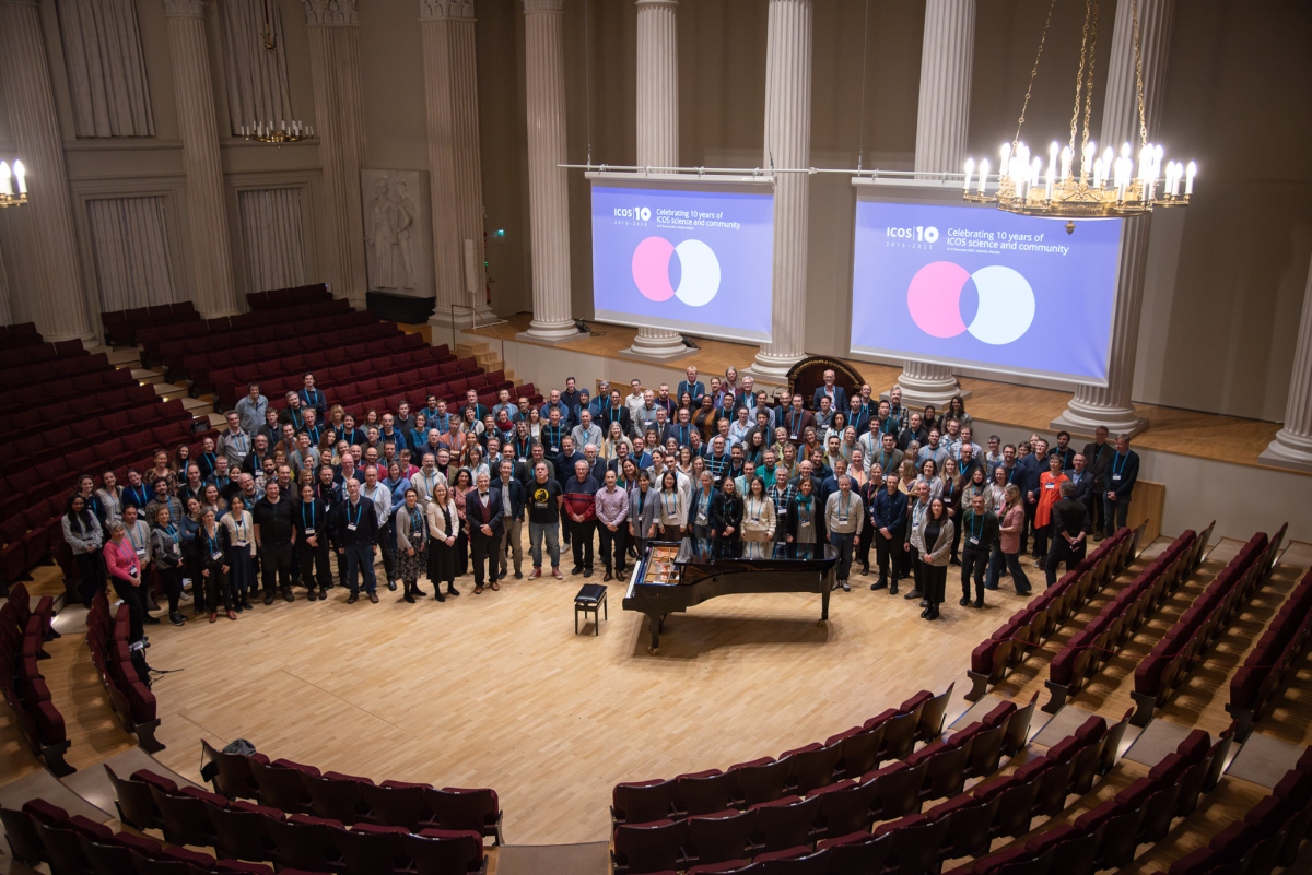 group photo taken from above