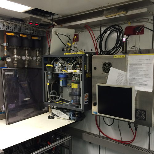Station for continuous partial pressure of carbon dioxide (pCO2) measurements on board of the German research vessel Polarstern.