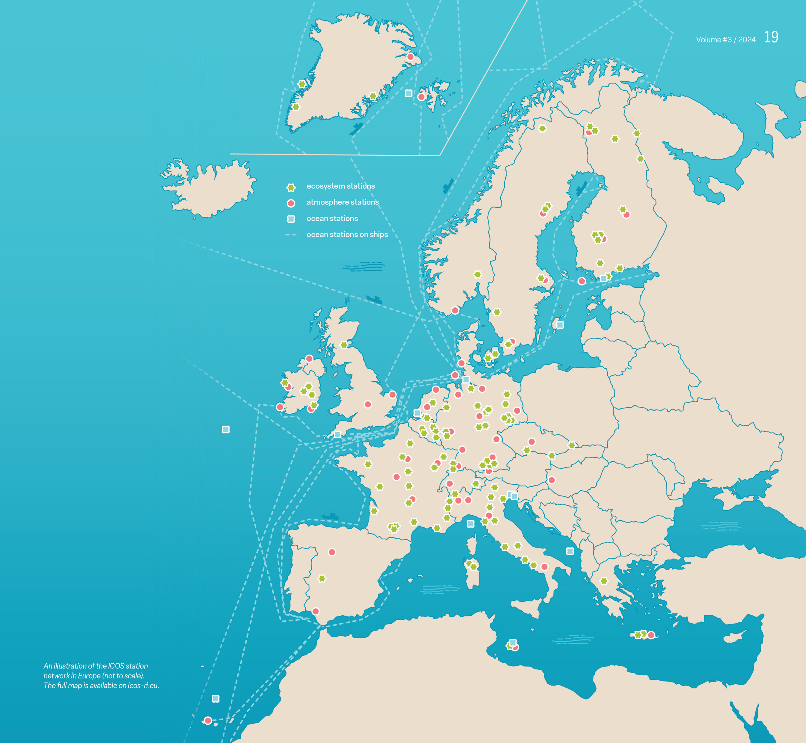 ICOS station map