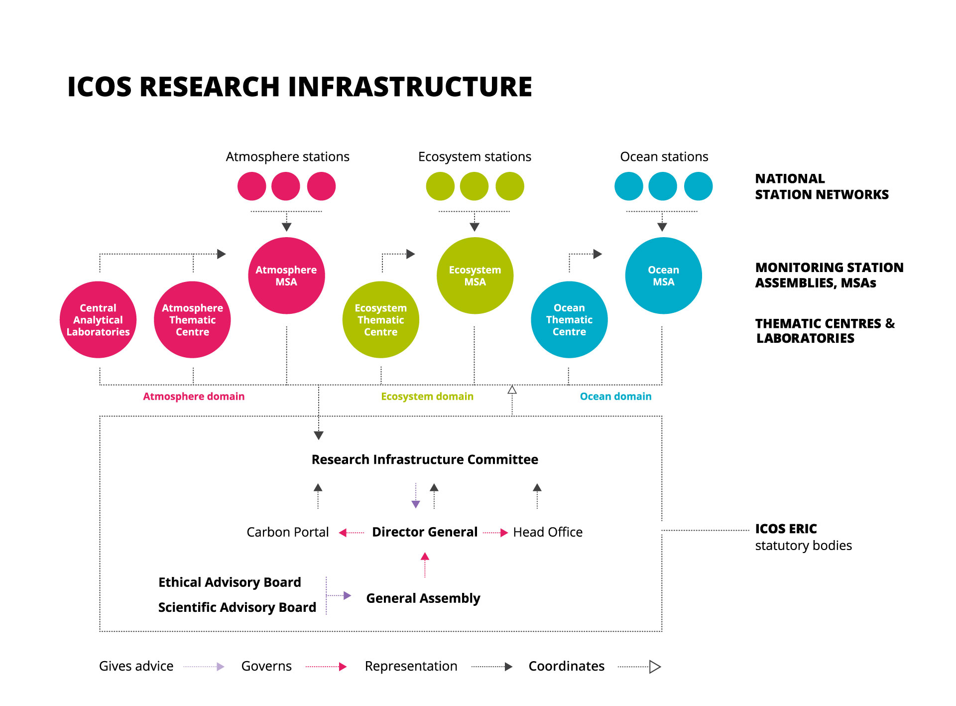 Diagram showing the structure of ICOS