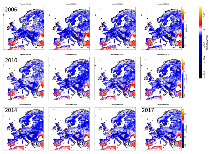 NEE analysis using the Carboscope-Regional inversion framework