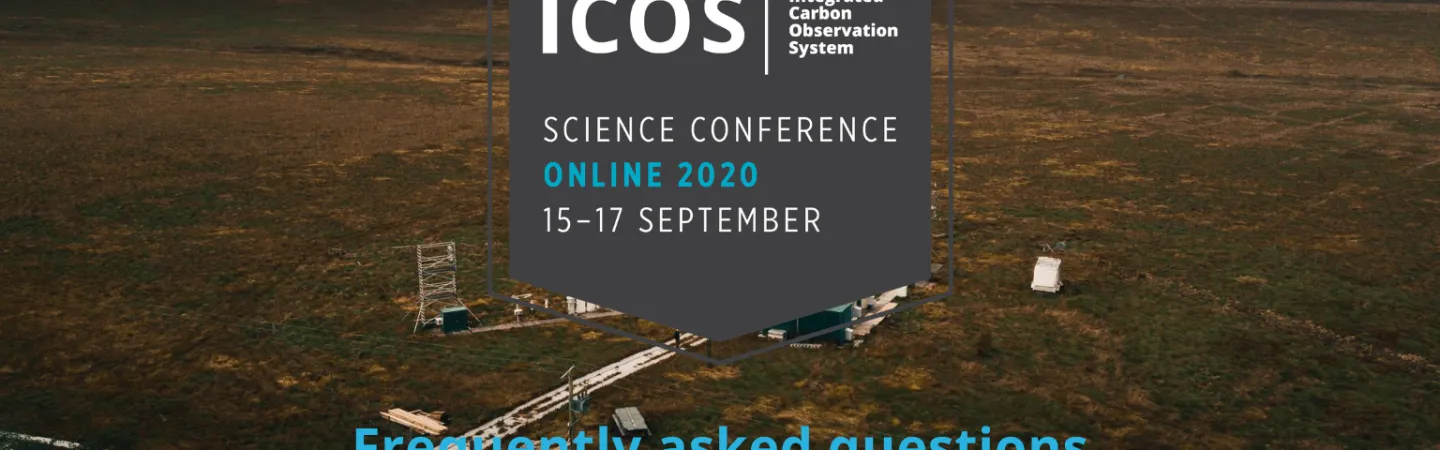 Banner with the science conference logo and the title "Frequently asked questions".