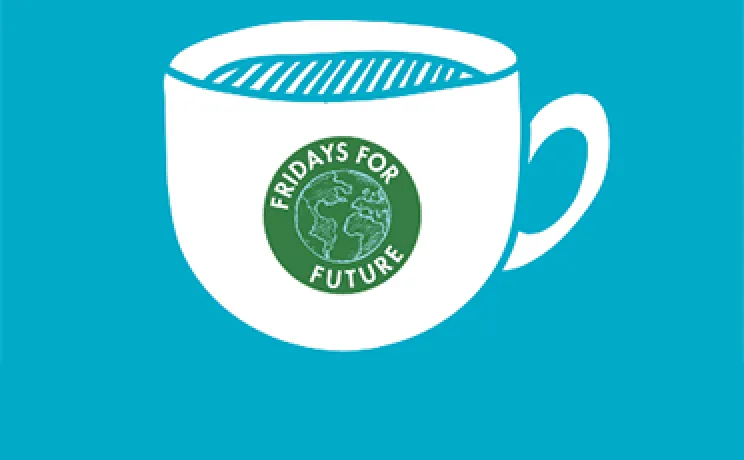 coffee with icos logo