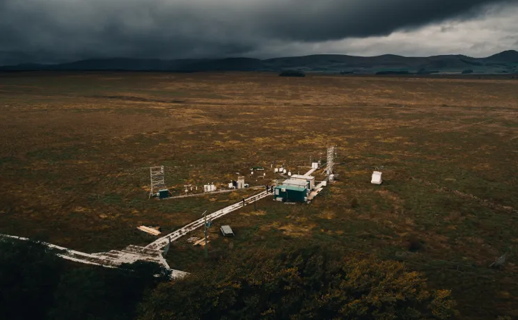 Aerial photograph of the Auchencorth Moss site, UK.