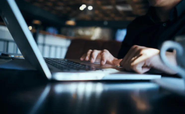 Person on a laptop