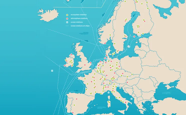 ICOS station map