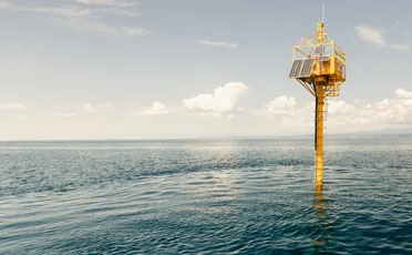 Ocean measurement platform in a calm sea
