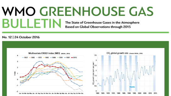 WMO Greenhouse Gas Bulletin header