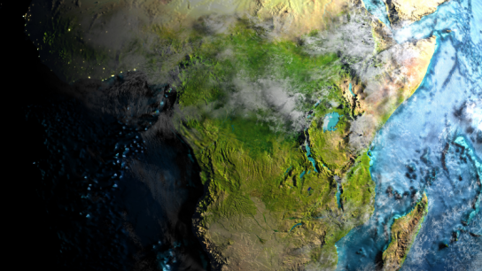 Africa map from above