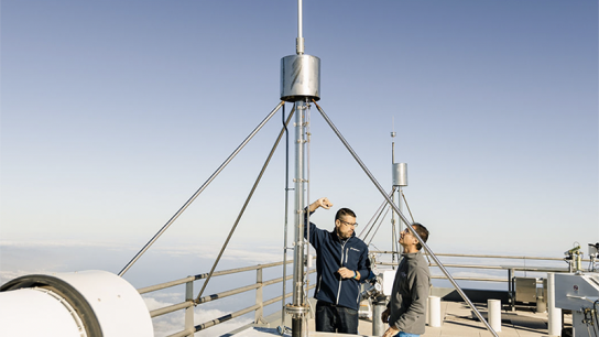 A roof view at the Izaña Atmospheric Observatory, an ICOS Atmosphere station 