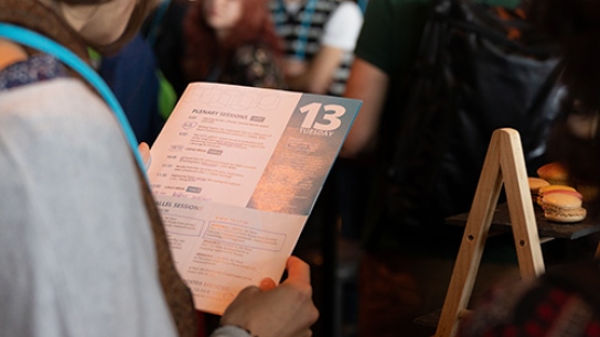Photo of person looking at SC22 programme