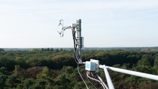 eddy covariance instruments on top of trees