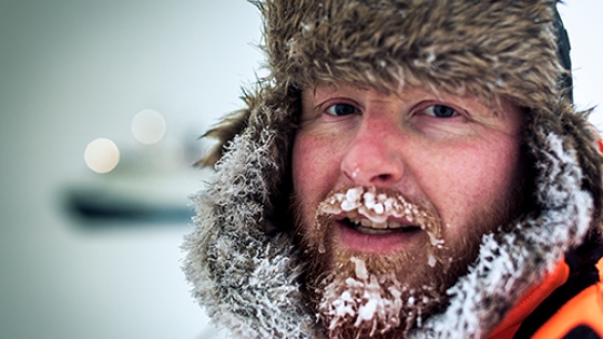 Janne-Markus Rintala at Antarctic expedition