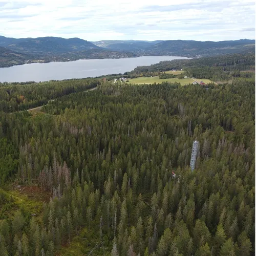 aerial picture of the Hurdal station