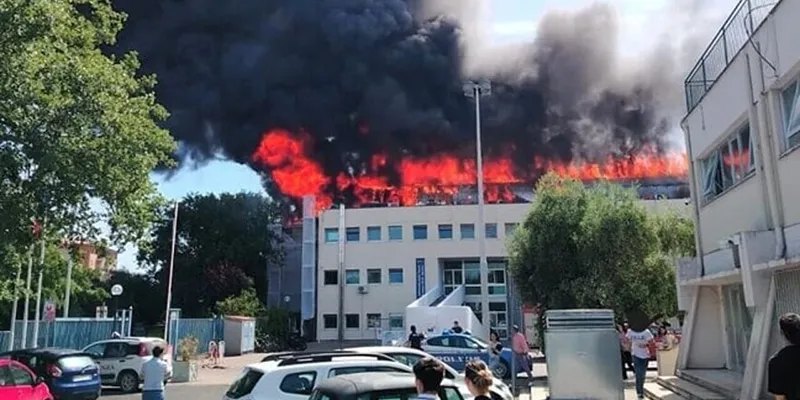 Fire at University of Tuscia